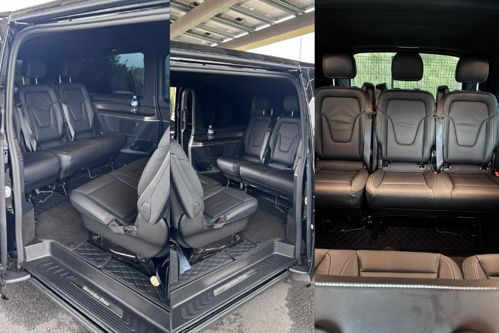 Intérieur spacieux et confortable de nos vans VTC